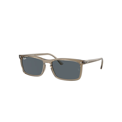 Ray Ban Rb4435 Sunglasses Transparent Brown Frame Blue Lenses 56-18