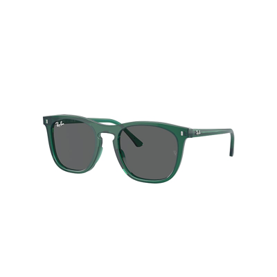 Ray Ban Rb2210 Sunglasses Transparent Green Frame Grey Lenses 53-21