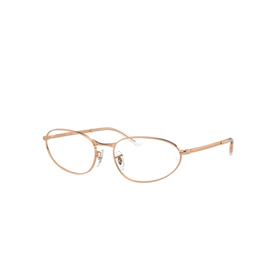 Ray Ban Rb3734v Optics Eyeglasses Rose Gold Frame Clear Lenses Polarized 54-18