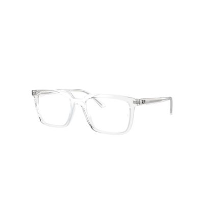 Ray Ban Alain Optics Eyeglasses Transparent Frame Clear Lenses Polarized 52-18