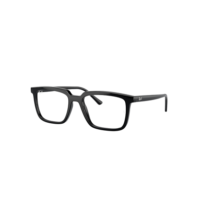 Ray Ban Alain Optics Eyeglasses Black Frame Clear Lenses Polarized 52-18