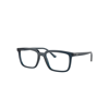 Ray Ban Alain Optics Eyeglasses Opal Dark Blue Frame Clear Lenses Polarized 52-18 In Opal Dark Blue