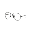 Ray Ban Aviator Titanium Optics Eyeglasses Black Frame Clear Lenses Polarized 58-14 In Black
