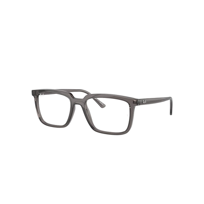 Ray Ban Alain Optics Eyeglasses Opal Dark Grey Frame Clear Lenses Polarized 54-18