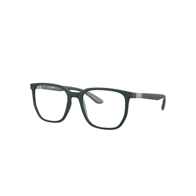 Ray Ban Rb7235 Optics Eyeglasses Sand Green Frame Clear Lenses Polarized 55-19