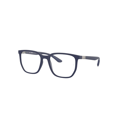 Ray Ban Rb7235 Optics Eyeglasses Sand Blue Frame Clear Lenses Polarized 55-19