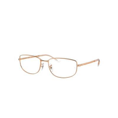 Ray Ban Rb3732v Optics Eyeglasses Rose Gold Frame Clear Lenses Polarized 54-18