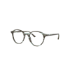 Ray Ban Bernard Optics Eyeglasses Striped Green Frame Clear Lenses Polarized 49-21 In Striped Green