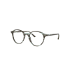 Ray Ban Bernard Optics Eyeglasses Striped Green Frame Clear Lenses Polarized 49-21 In Striped Green
