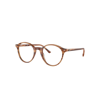 Ray Ban Bernard Optics Eyeglasses Striped Brown Frame Clear Lenses Polarized 51-21 In Striped Brown