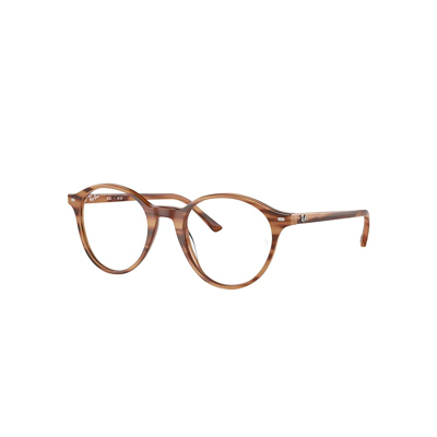 Ray Ban Bernard Optics Eyeglasses Striped Brown Frame Clear Lenses Polarized 51-21