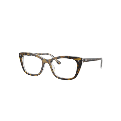 Ray Ban Rb5433 Optics Eyeglasses Havana On Transparent Frame Clear Lenses Polarized 52-19