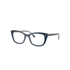 RAY BAN EYEGLASSES UNISEX RB5433 OPTICS - BLUE FRAME CLEAR LENSES POLARIZED 52-19