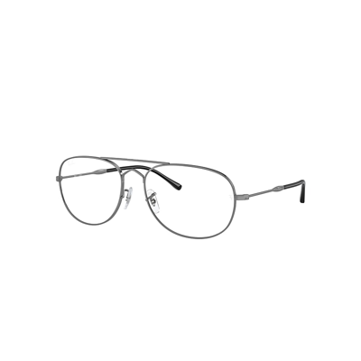 Ray Ban Bain Bridge Optics Eyeglasses Gunmetal Frame Clear Lenses Polarized 55-17