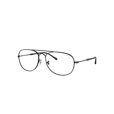 Ray Ban Bain Bridge Optics Eyeglasses Black Frame Clear Lenses Polarized 55-17