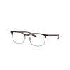 Ray Ban Rb6518 Optics Eyeglasses Sand Dark Violet Frame Clear Lenses Polarized 57-19 In Sand Dark Violet