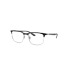 Ray Ban Rb6518 Optics Eyeglasses Sand Grey Frame Clear Lenses Polarized 55-19 In Sand Grey