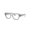 Ray Ban Jorge Optics Eyeglasses Transparent Grey Frame Clear Lenses Polarized 52-20 In Transparent Grey