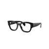 RAY BAN EYEGLASSES UNISEX JORGE OPTICS - BLACK FRAME CLEAR LENSES POLARIZED 52-20