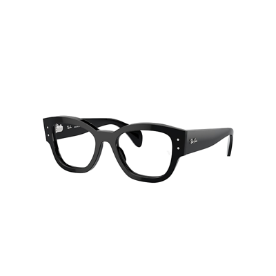 Ray Ban Jorge Optics Eyeglasses Black Frame Clear Lenses Polarized 52-20