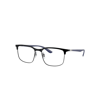 Ray Ban Rb6518 Optics Eyeglasses Sand Blue Frame Clear Lenses Polarized 57-19 In Sand Blue