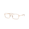 Ray Ban Rb6520 Optics Eyeglasses Rose Gold Frame Clear Lenses Polarized 55-20 In Rose Gold