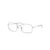 Ray Ban Rb6520 Optics Eyeglasses Silver Frame Clear Lenses Polarized 53-20 In Silver