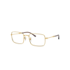 Ray Ban Rb6520 Optics Eyeglasses Gold Frame Clear Lenses Polarized 55-20 In Gold