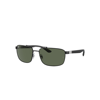 Ray Ban Rb3737 Sunglasses Black Frame Green Lenses 60-18 In Black