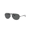 RAY BAN SUNGLASSES UNISEX BAIN BRIDGE - BLACK FRAME GREY LENSES 57-17