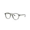 Ray Ban Bernard Optics Eyeglasses Striped Green Frame Clear Lenses Polarized 49-21 In Striped Green