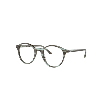 RAY BAN BERNARD OPTICS EYEGLASSES STRIPED GREEN FRAME CLEAR LENSES POLARIZED 51-21
