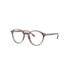 Ray Ban Bernard Optics Eyeglasses Striped Grey Frame Clear Lenses Polarized 49-21 In Striped Grey