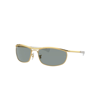 Ray Ban Olympian I Deluxe Sunglasses Gold Frame Blue Lenses 62-18 In Gold
