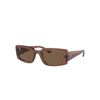 RAY BAN KILIANE BIO-BASED SUNGLASSES TRANSPARENT BROWN FRAME BROWN LENSES 54-21