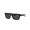 Ray Ban Warren Bio-based Sunglasses Black Frame Grey Lenses 54-20 In Black