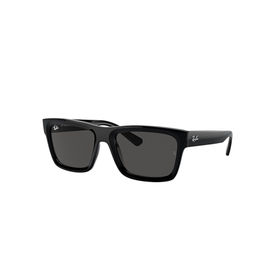 Ray Ban Warren Bio-based Sunglasses Black Frame Grey Lenses 54-20