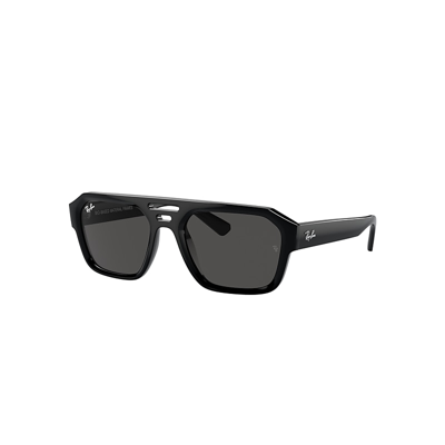 Ray Ban Corrigan Bio-based Sunglasses Black Frame Grey Lenses 54-20
