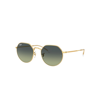 Ray Ban Jack Sunglasses Gold Frame Green Lenses 53-20 In Gold