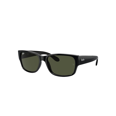 Ray Ban Rb4388 Sunglasses Black Frame Green Lenses 55-18