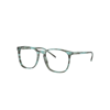 RAY BAN EYEGLASSES UNISEX RB5387 OPTICS - STRIPED GREEN FRAME CLEAR LENSES POLARIZED 52-18