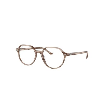 Ray Ban Thalia Optics Eyeglasses Striped Beige Frame Clear Lenses Polarized 49-18