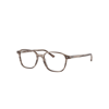 Ray Ban Leonard Optics Eyeglasses Striped Grey Frame Clear Lenses Polarized 51-17 In Striped Grey