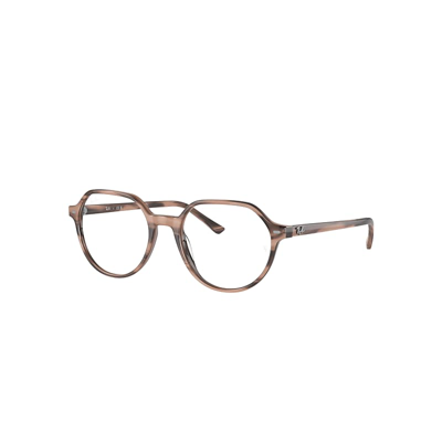 Ray Ban Thalia Optics Eyeglasses Striped Pink Frame Clear Lenses Polarized 51-18