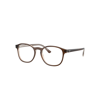 Ray Ban Rb5417 Optics Eyeglasses Brown On Transparent Light Brown Frame Clear Lenses Polarized 50-19 In Brown On Transparent Light Brown