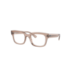 Ray Ban Chad Optics Bio-based Eyeglasses Transparent Light Brown Frame Clear Lenses Polarized 54-22 In Transparent Light Brown