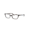 Ray Ban Lady Burbank Optics Eyeglasses Striped Blue Frame Clear Lenses Polarized 49-20 In Striped Blue