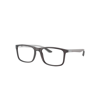 Ray Ban Rb8908 Optics Eyeglasses Matte Grey Frame Clear Lenses Polarized 55-18 In Grey