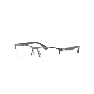 Ray Ban Rb6335 Optics Eyeglasses Grey Frame Clear Lenses Polarized 58-17