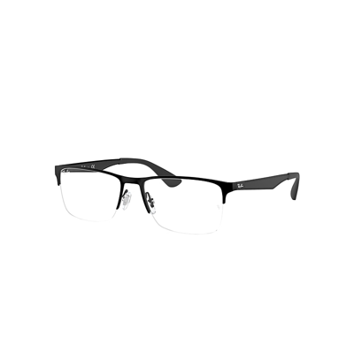 Ray Ban Rb6335 Optics Eyeglasses Black Frame Clear Lenses Polarized 58-17